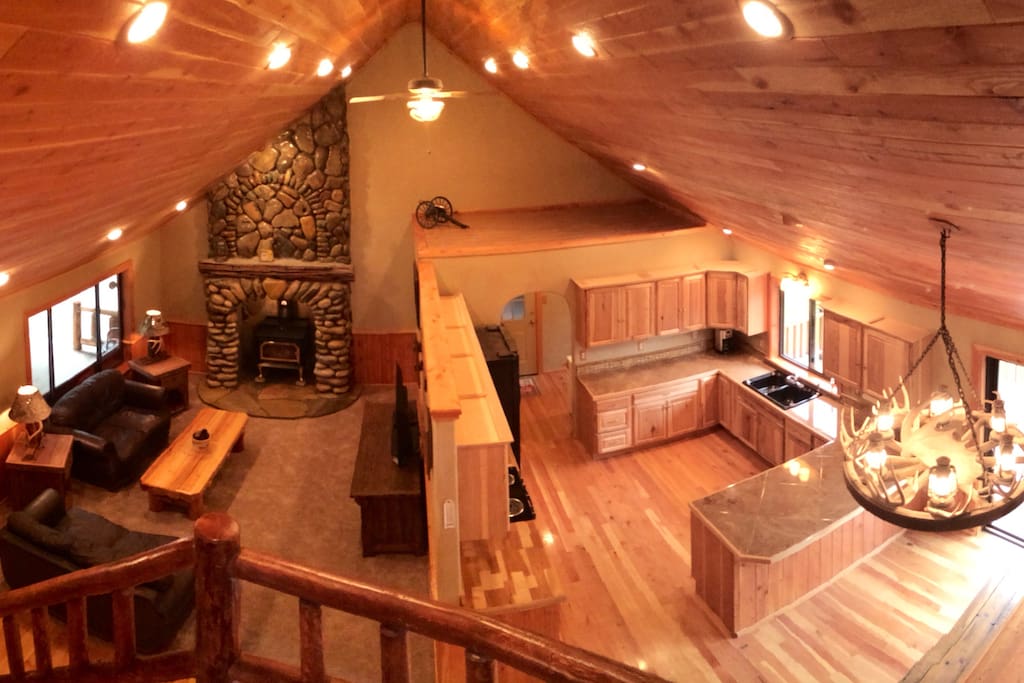 Living room & kitchen from above