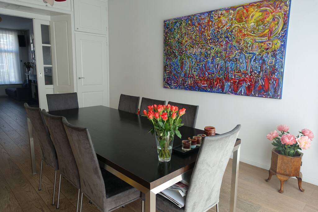 Double living room with dining area
