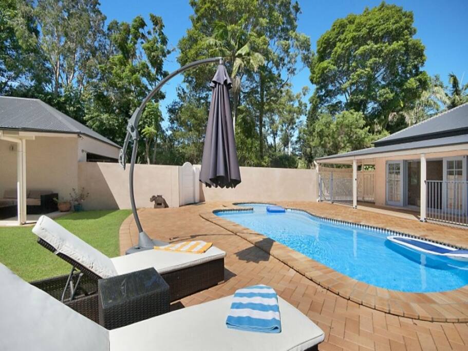 Pool and spa to relax in after Bluesfest
