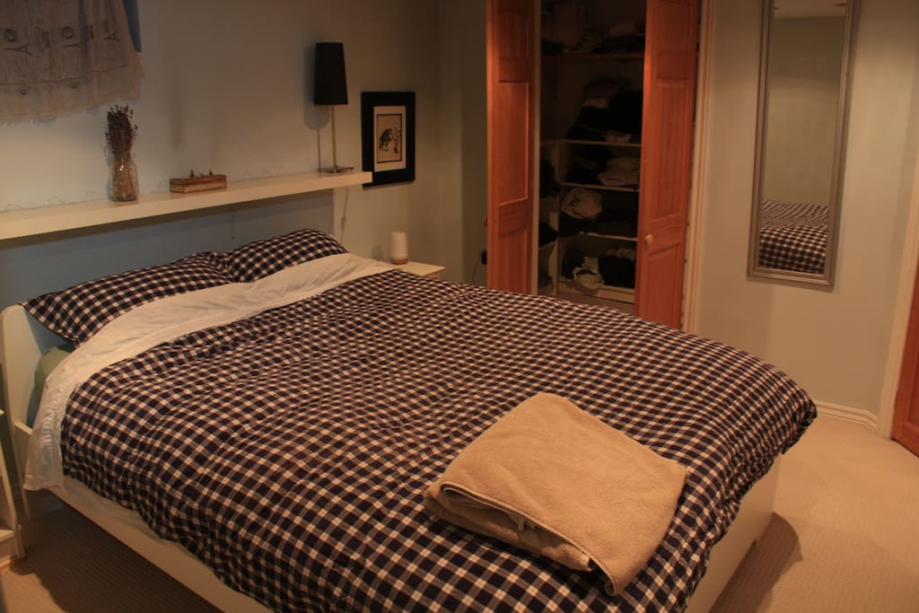 Your cosy bedroom (in the quiet basement)