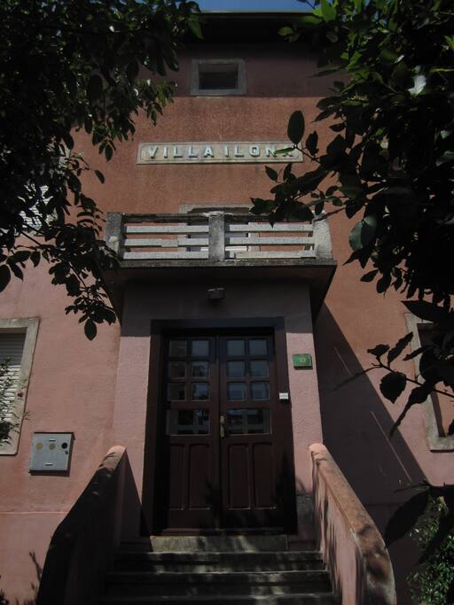 The entrance.