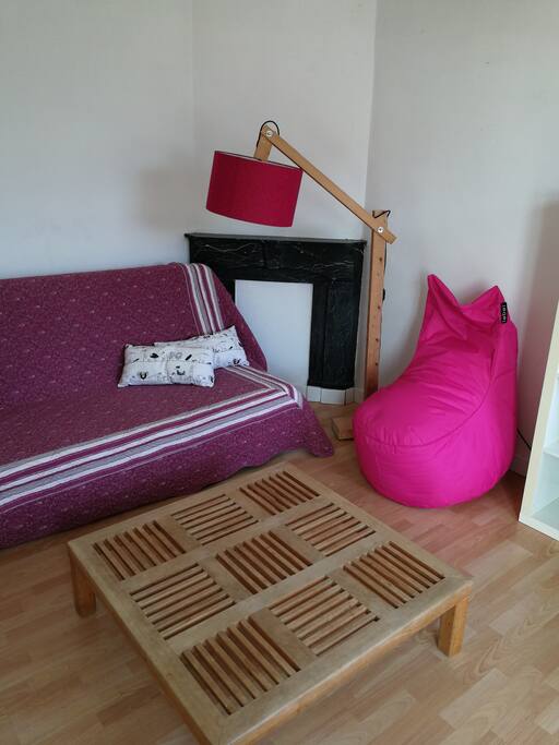 Living avec divan lit pour 2 personnes