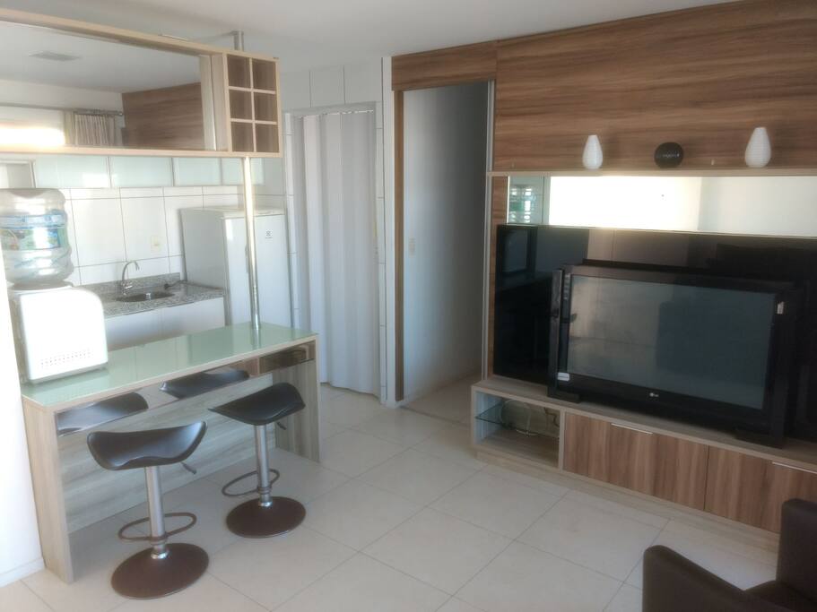 vista sala e cozinha