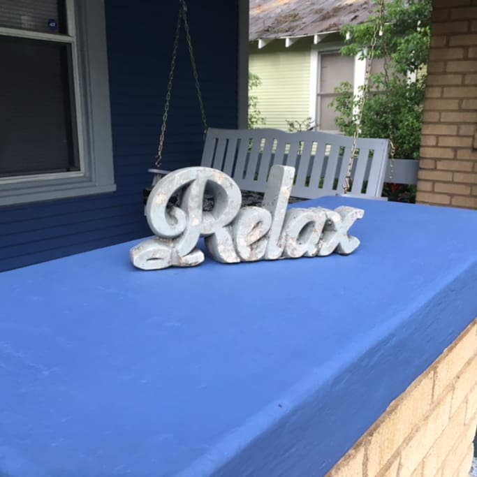 Relax on the front porch swing