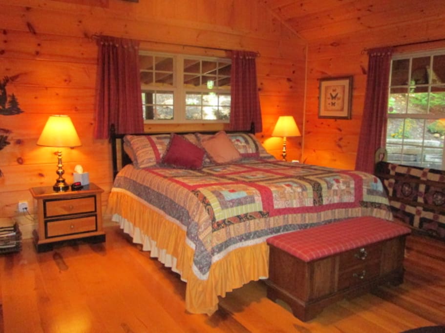 Master Bedroom with King Size Memory Foam Mattress