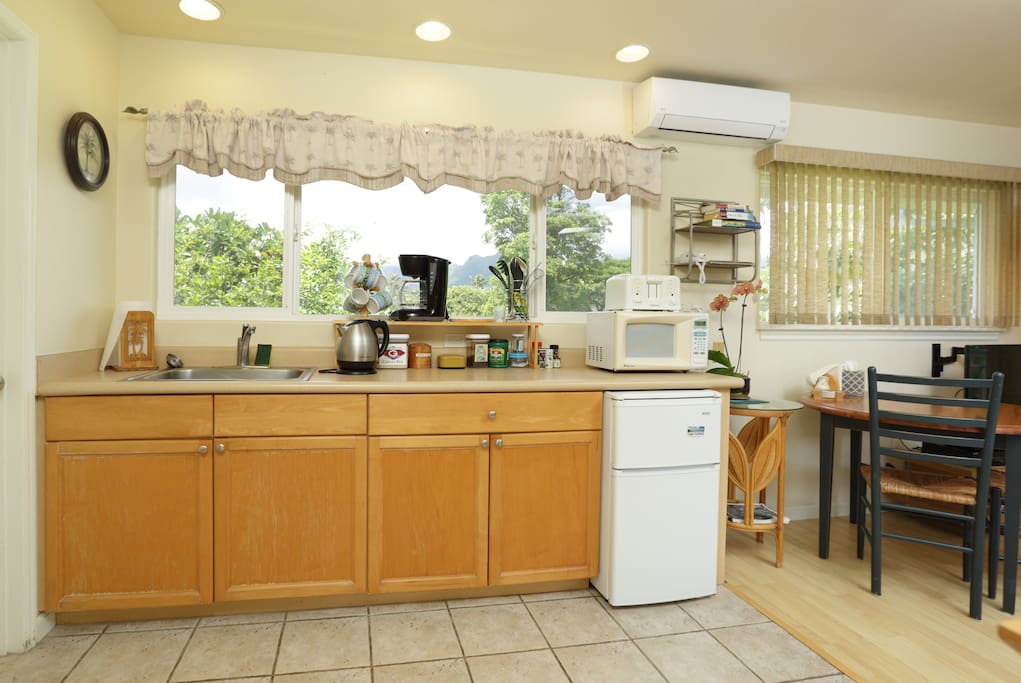 Efficient, convenient, well-appointed kitchenette.