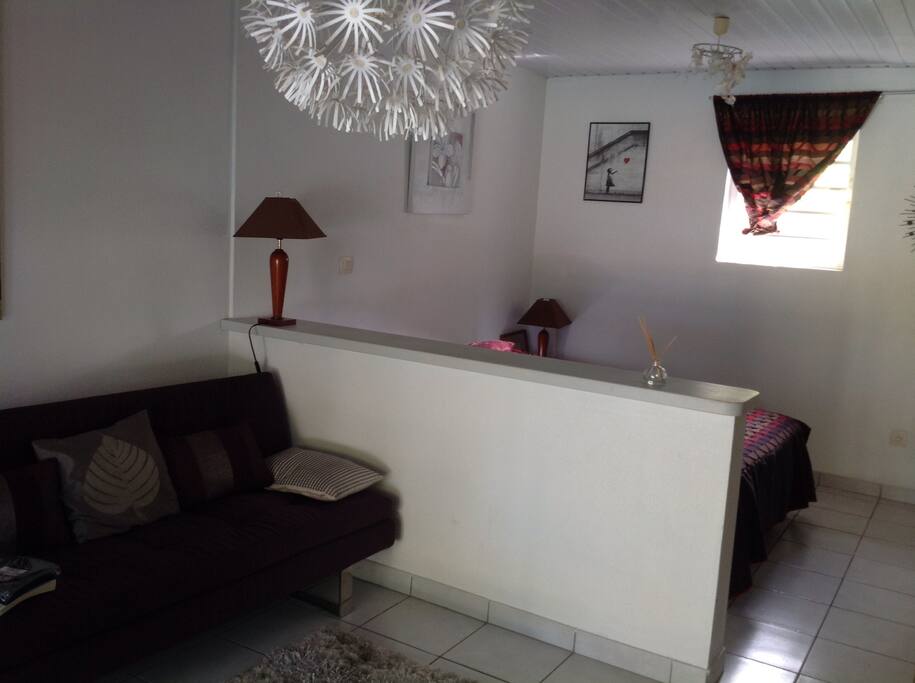 Espace salon et espace nuit