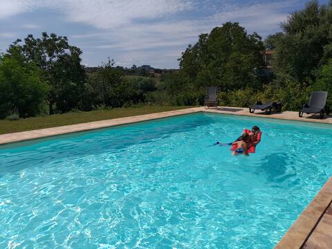 FARMHOUSE WITH SWIMMING POOL, CIVITA DI BAGNOREGIO, LAKE.