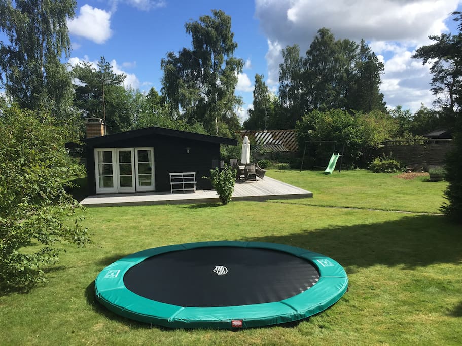 Newest addition to the house (summer 2016) is a trampoline