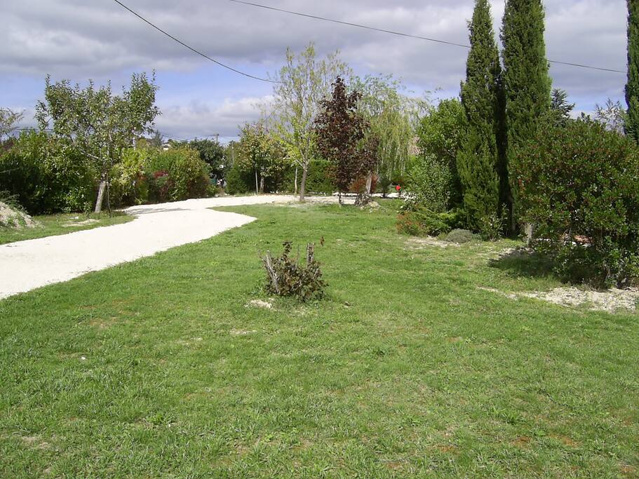 Located off Main Entrance a separate Tree- lined Drive with Parking for the Gite