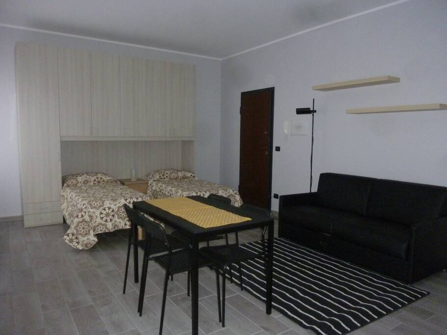 zona notte con letti singoli e divano letto