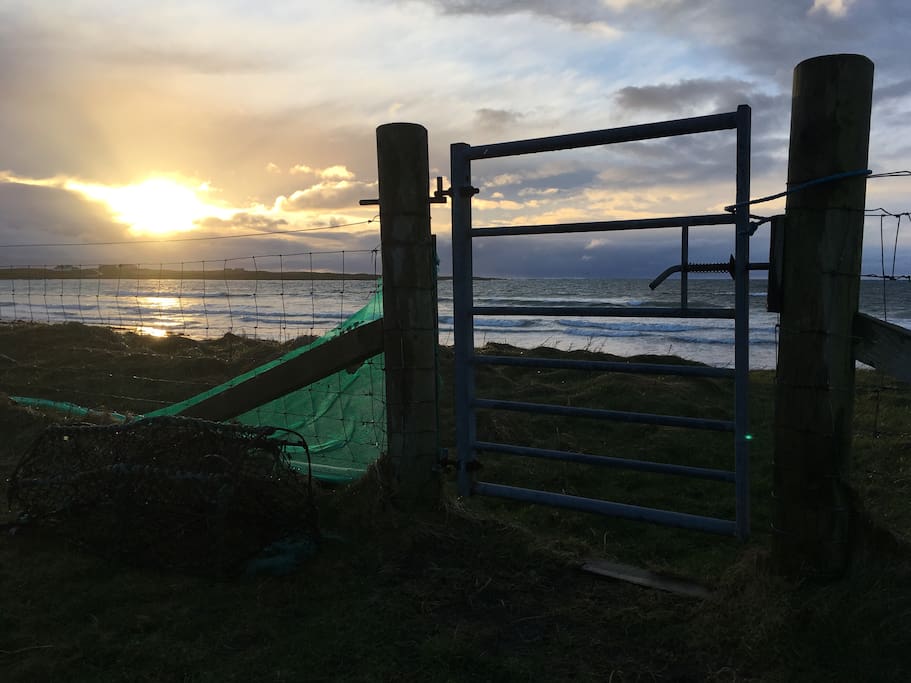The garden gate. Leading to miles of beach.