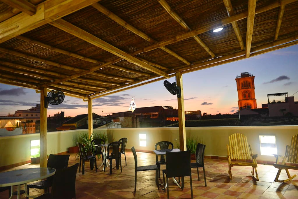 Awesome rooftop with incredible views of Old City Cartagena