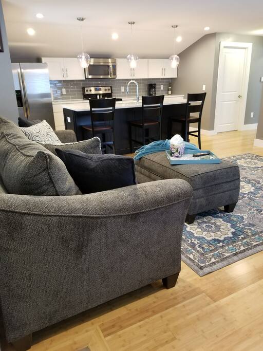 open living & kitchen