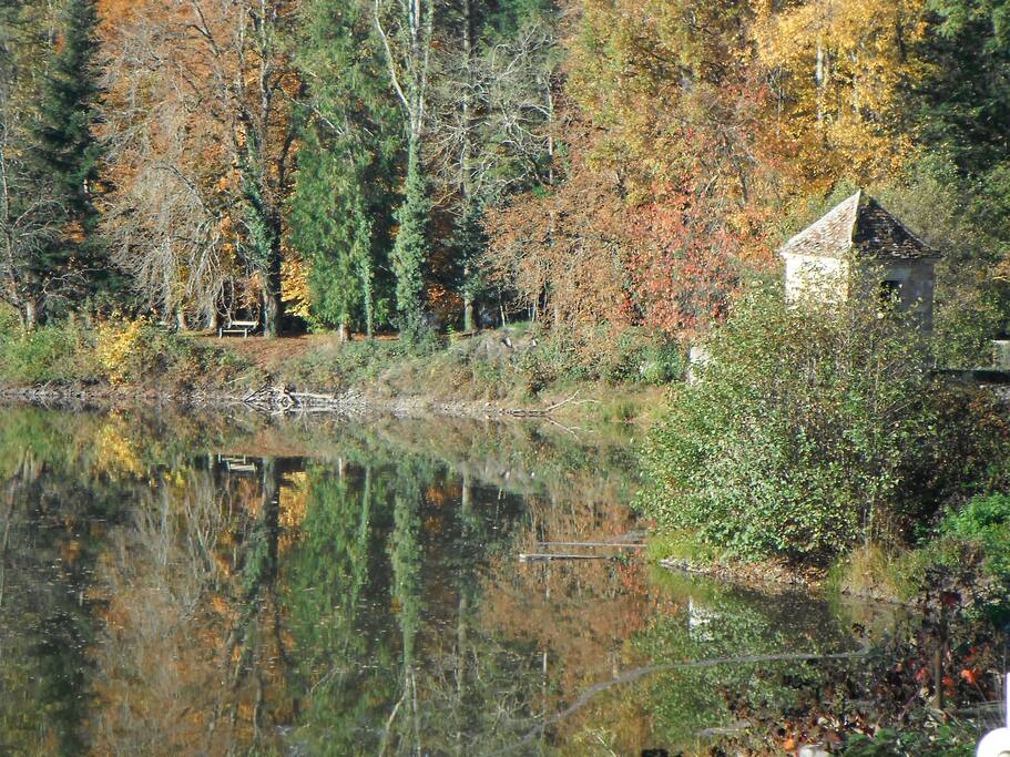 tranquil corner of the lake Troncais