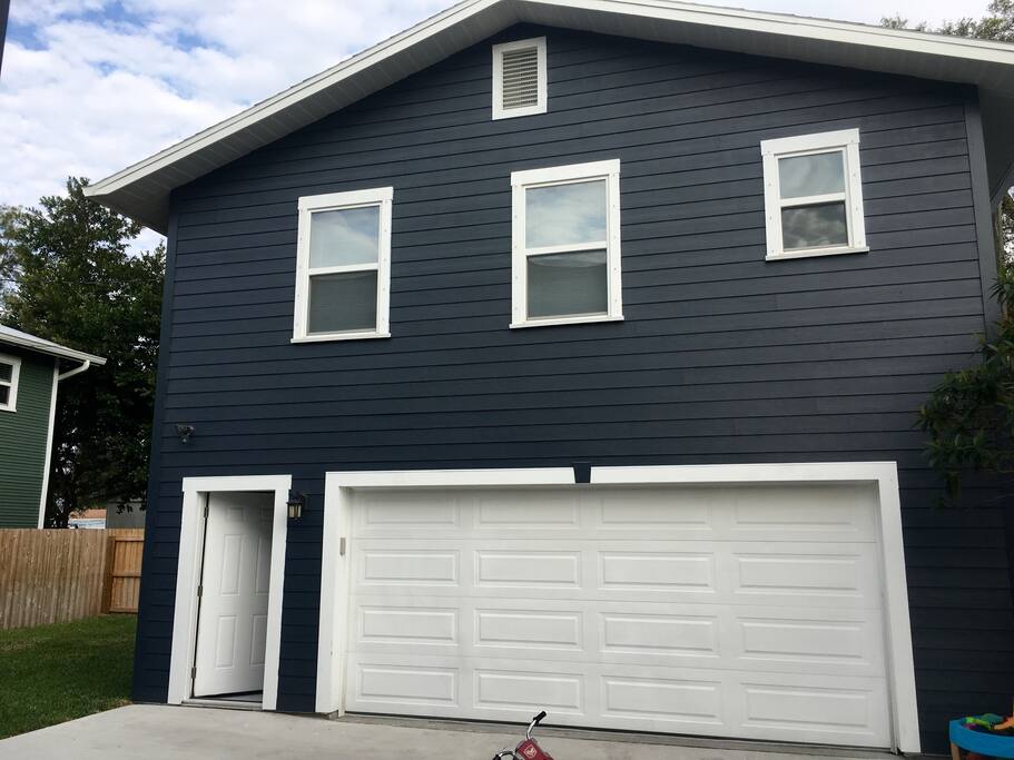 Garage and entrance