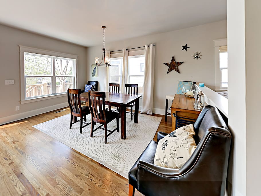 This 2-story property features hardwood floors and plentiful natural light.