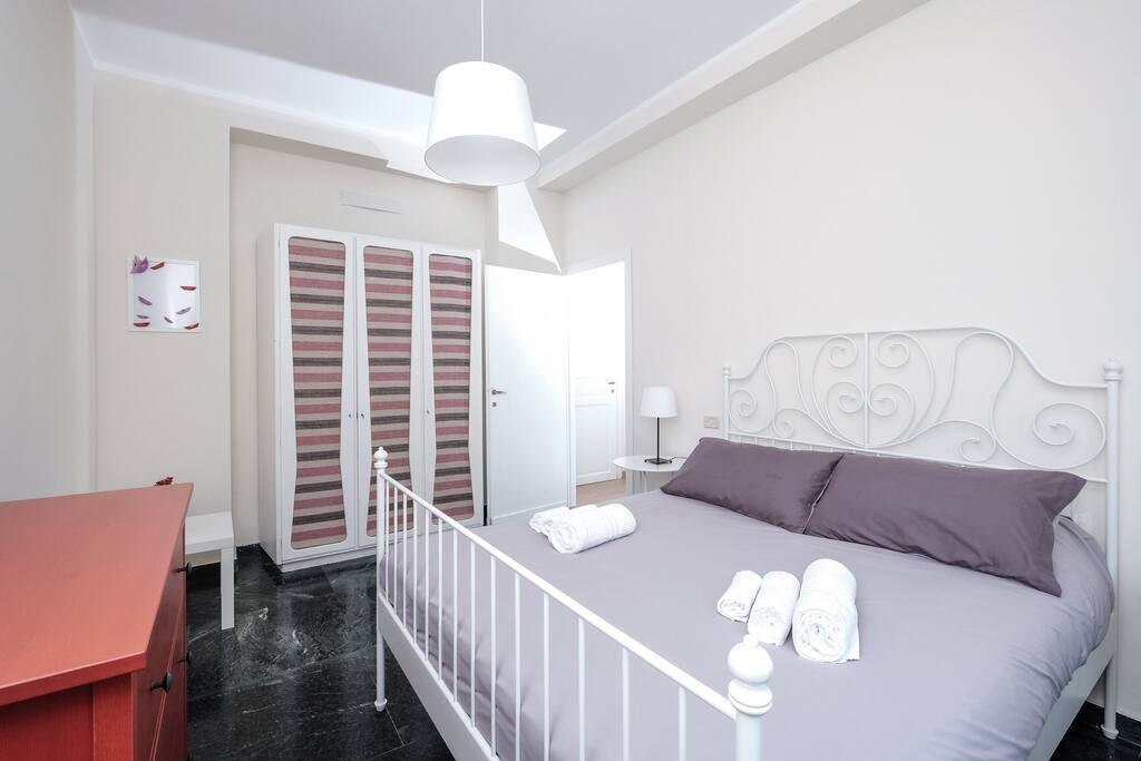 The wardrobe in the bedroom ensures your clothes stay in perfect shape