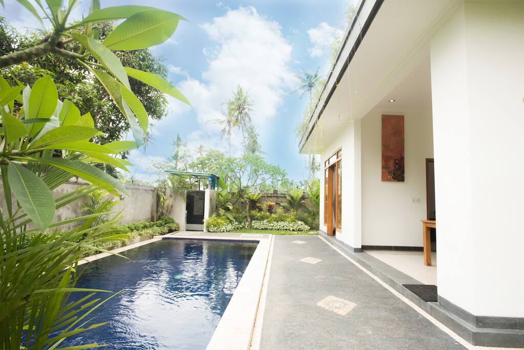 The pool is quite long