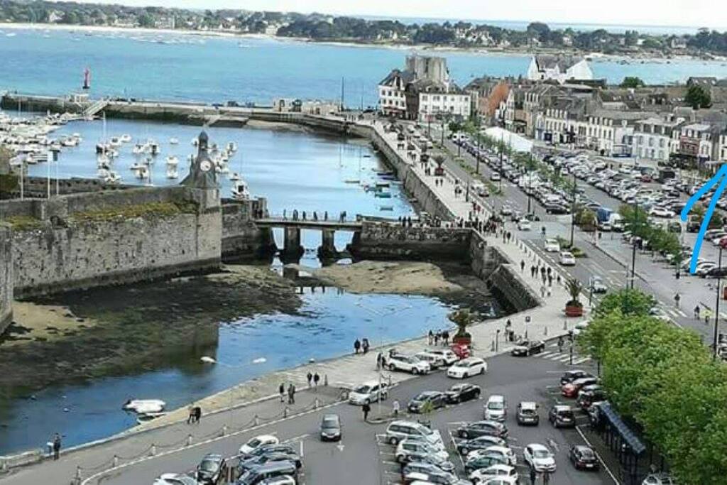 Vue privilégiée sur le port de plaisance et la ville close
