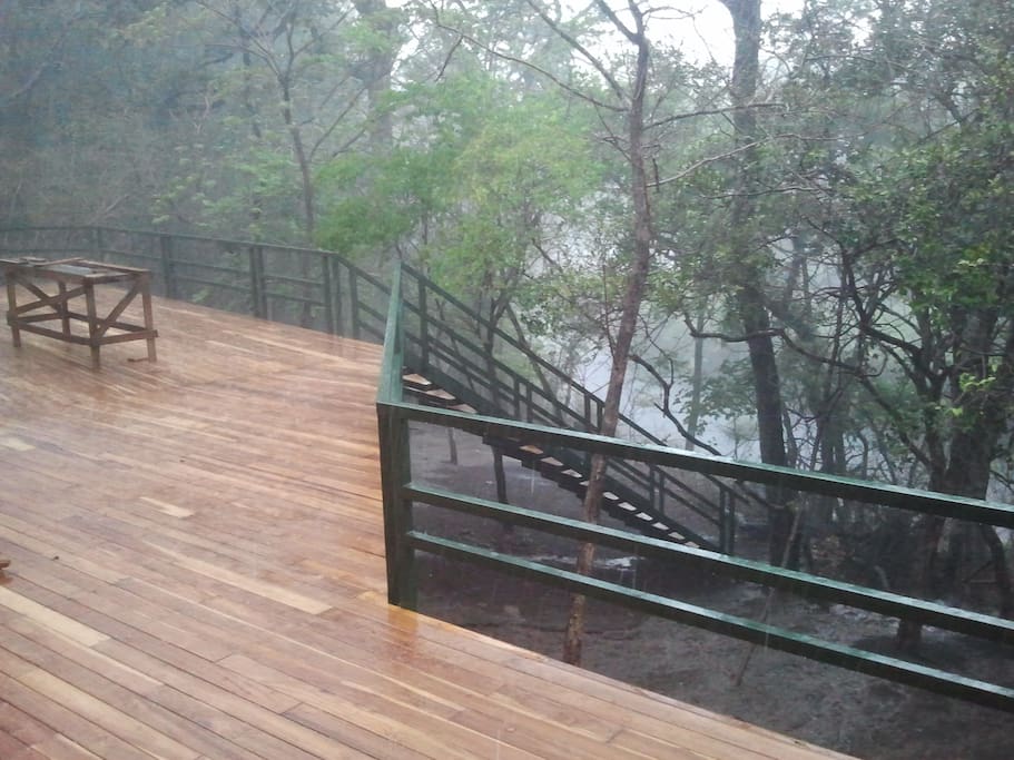 Stairs to the river, beautiful to swim in