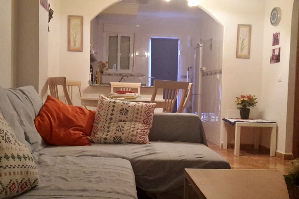 Our living/dining/kitchen area