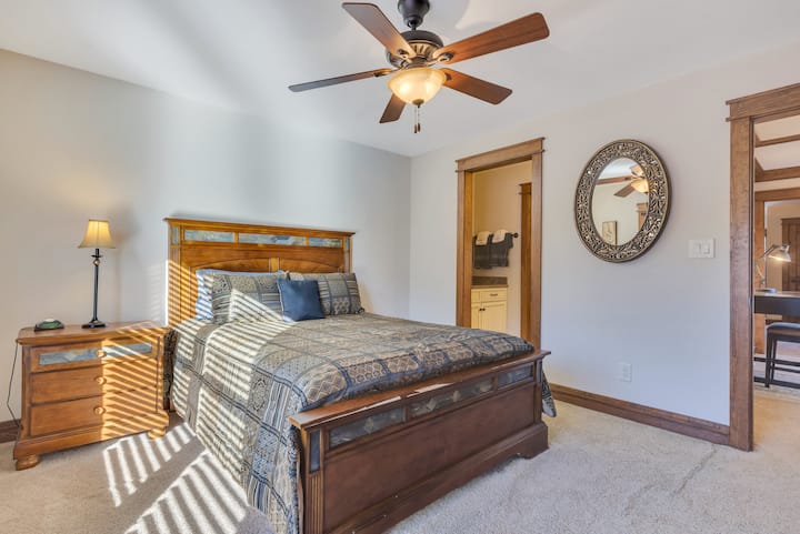 ★ Queen Sized Bedroom upstairs w/ private sink and changing area...bathroom is shared with next bedroom ★