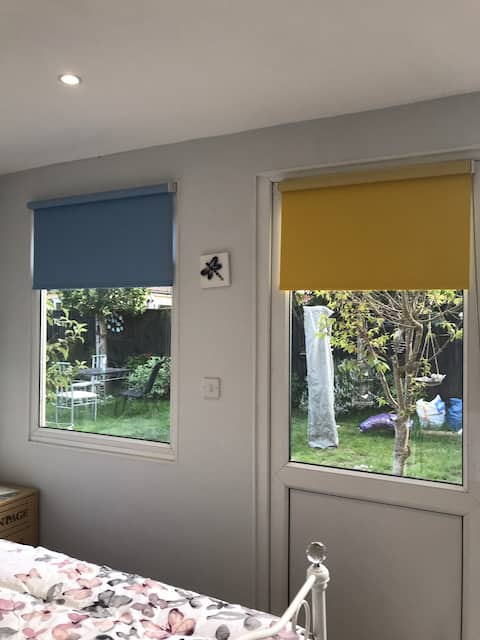 Popular Airbnb listing: Quiet Garden lodge. Brekki inc. 10 min to ferry. in Studland