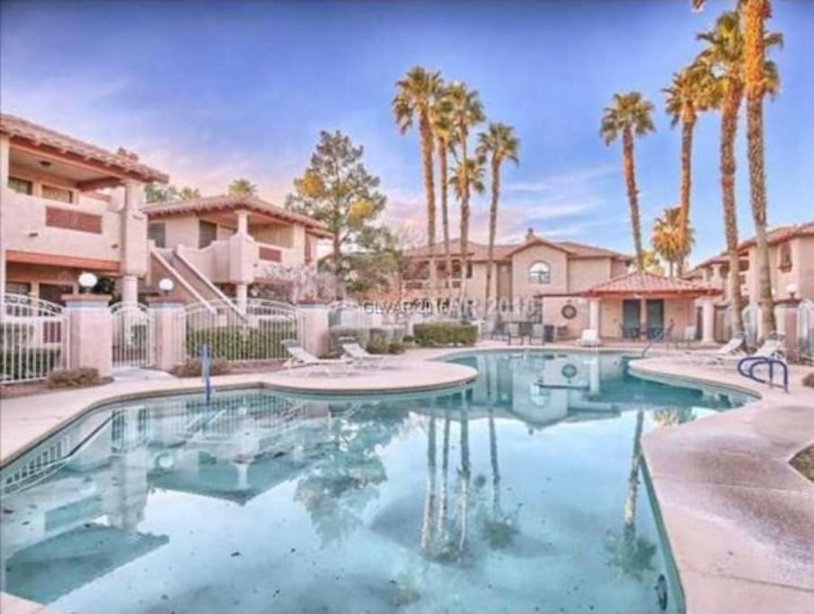 Pool area. Hot tub by the BBQ Pit