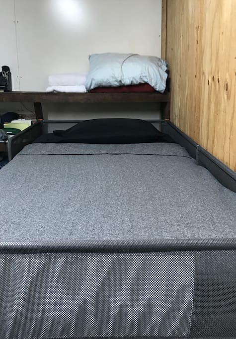 Bunk 2 of 4. We have heavier blankets, if needed. The AC provides great white noise during sleep.