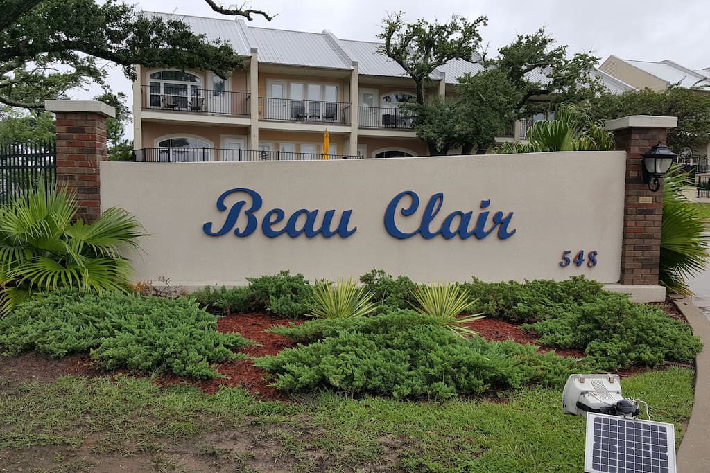 Front entrance of Beau Clair condo's