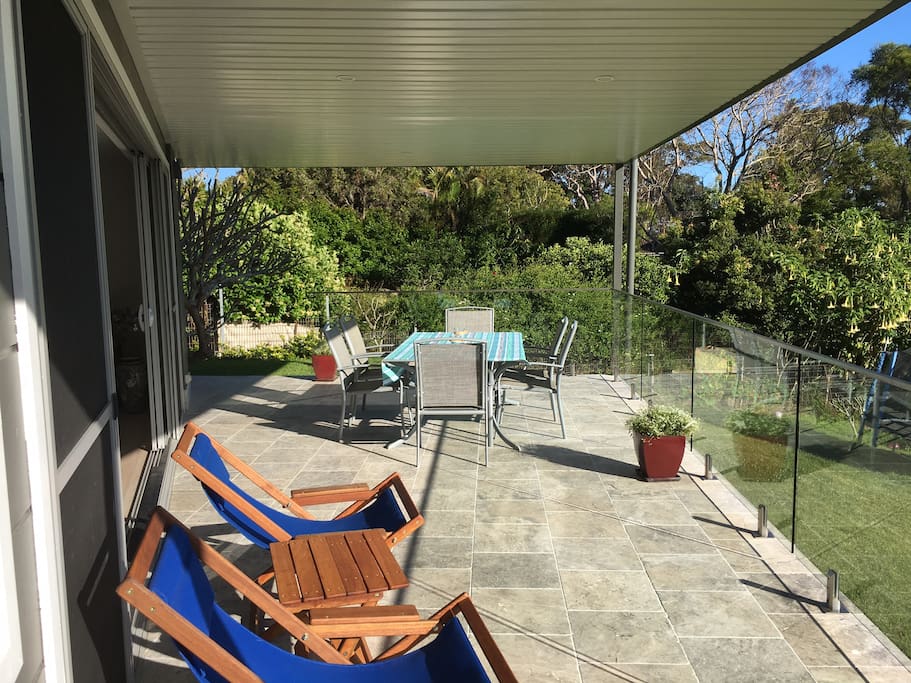 Relax on the spacious covered deck....