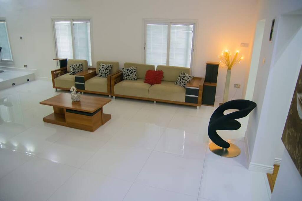 Closeup view of living room