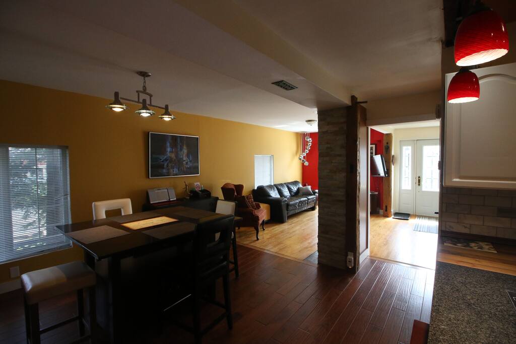 Dining room and living room