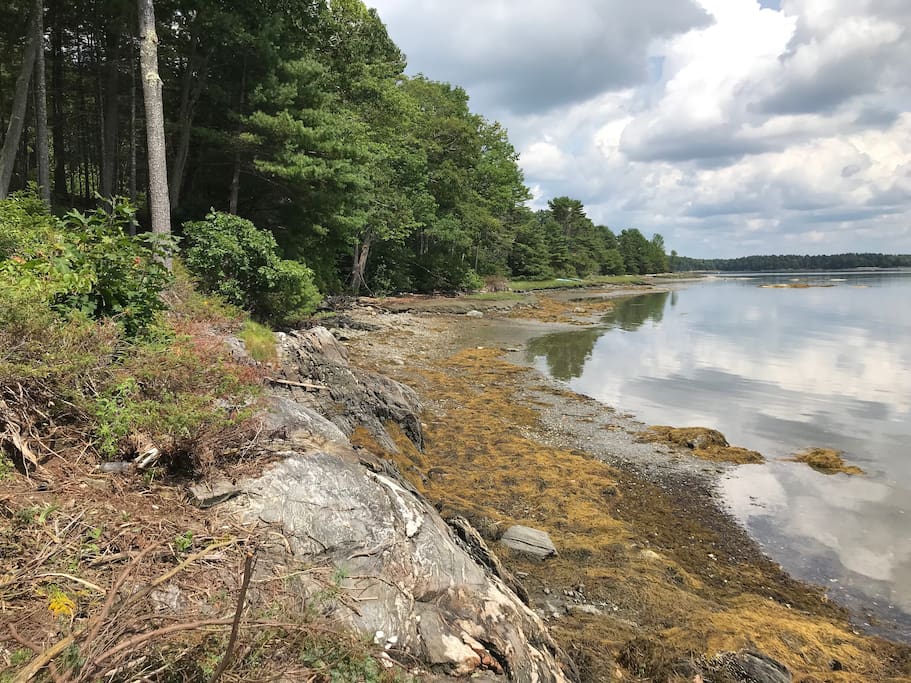 Our private rock beach (we own 400ft of waterfront)
