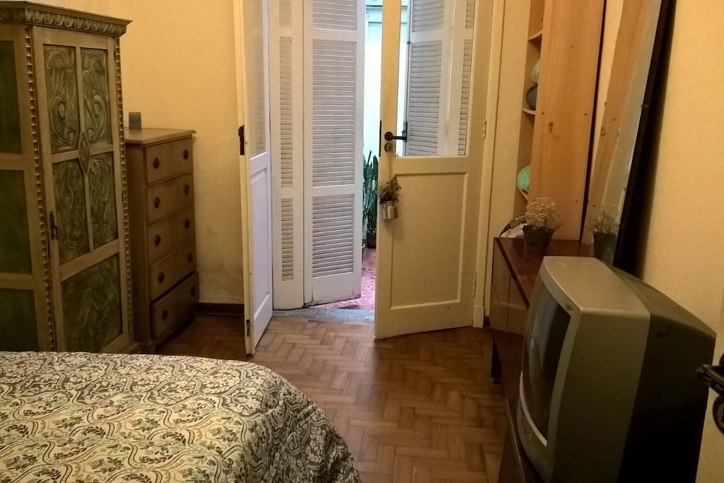 Your bedroom and access to the backyard