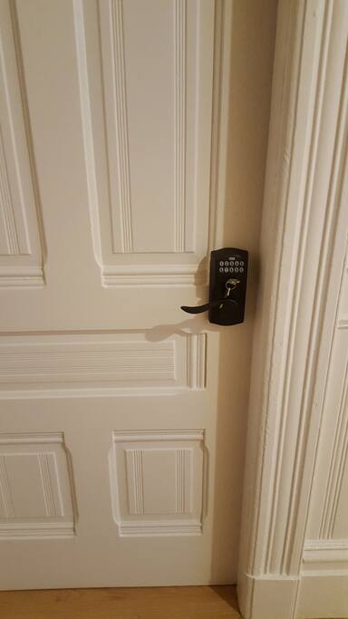 Room has a coded locking door