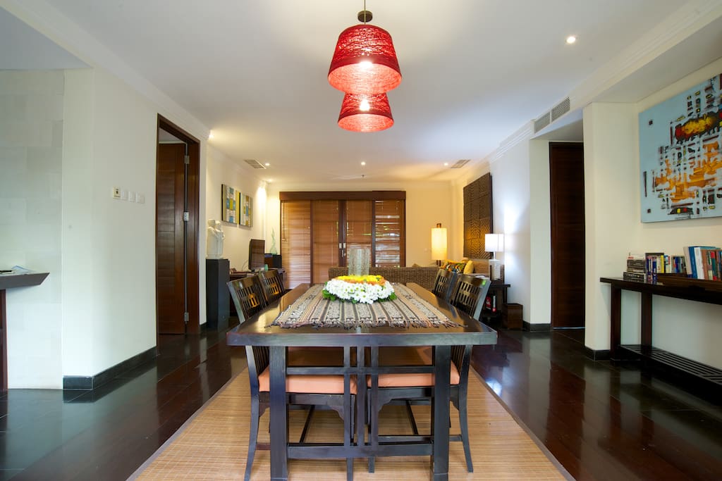 dining room and living room