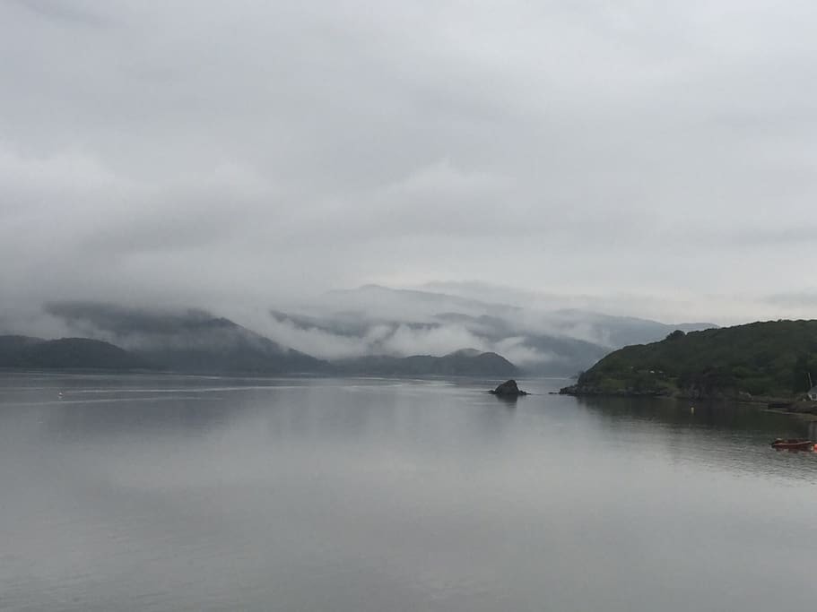Early morning mist on the Estuary. Taken from the Master bedroom window