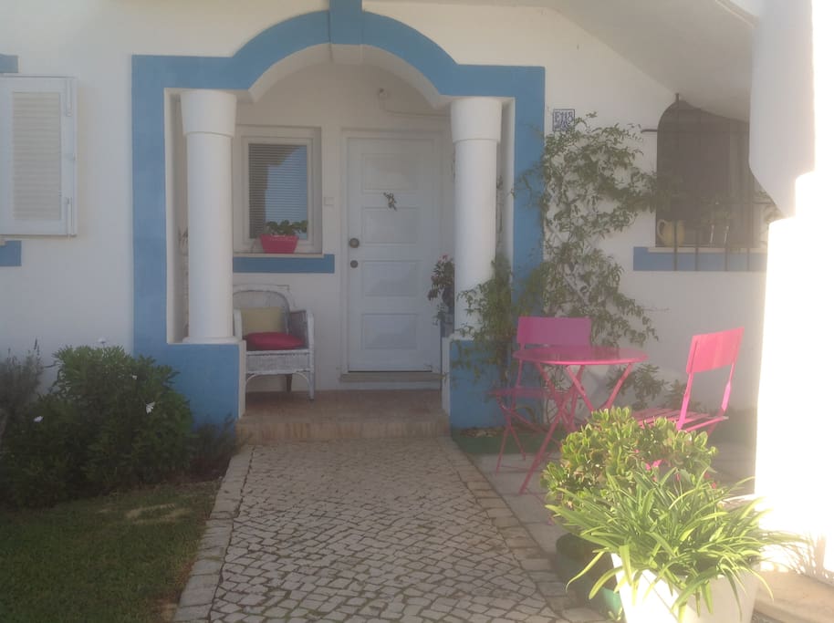 Entrance to the apartment with morning sun.