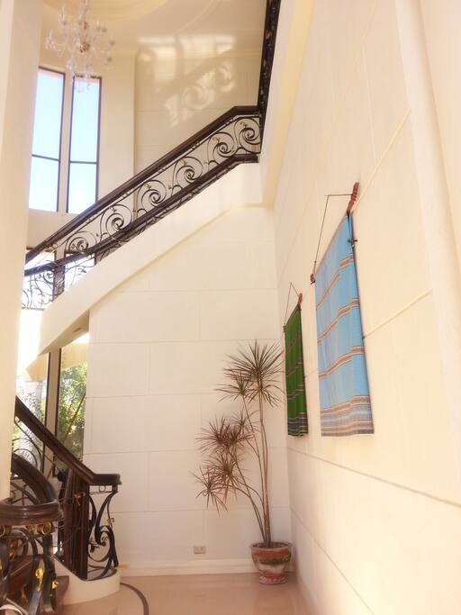 Staircase to bedrooms.