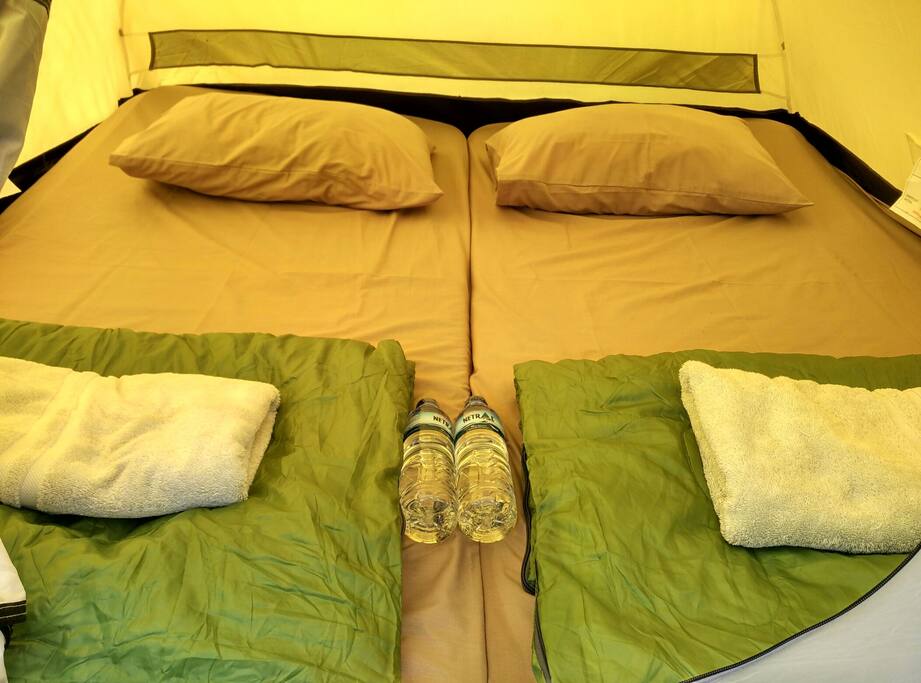 pillow, towel, mineral water & blankets are available.
