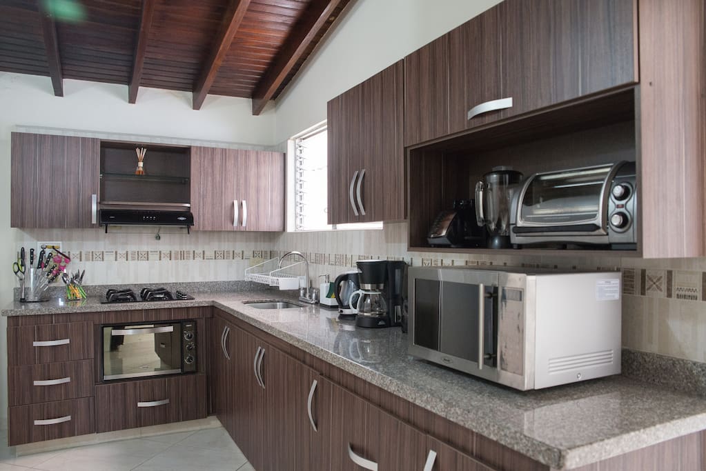 Big, fully equipped kitchen