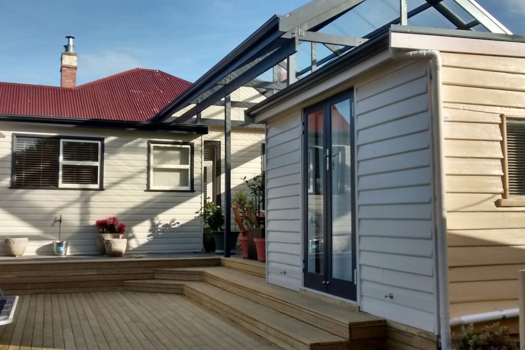 Bungalow is at the rear of the family home
