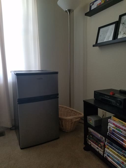 Though you are welcome to use the main fridge, your room comes with a mini freezer/fridge combination for your convenience.