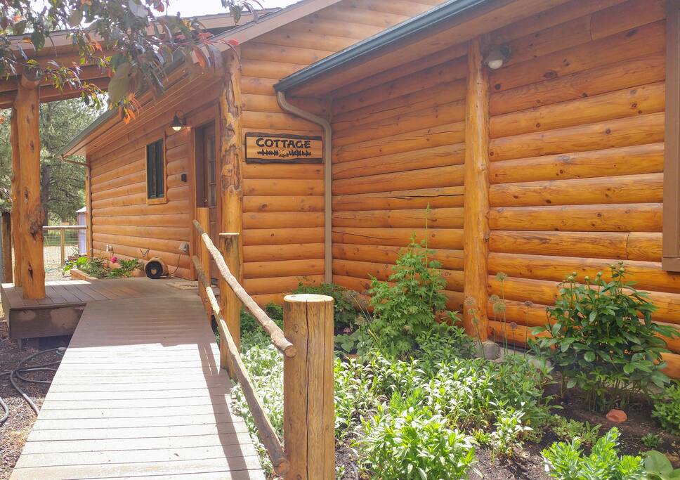 Come on in ramp to front door of Cottage