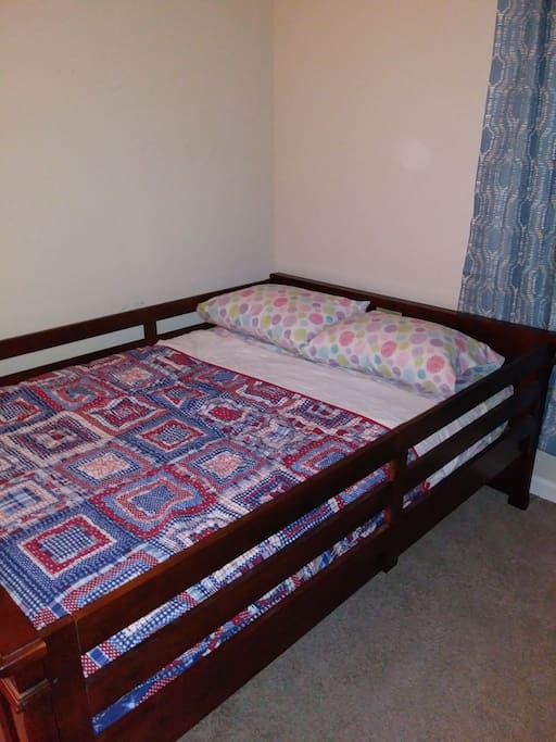 2 of 2 Full Size Bed (rails are optional for children). Rails will not be on bed unless requested in advance.