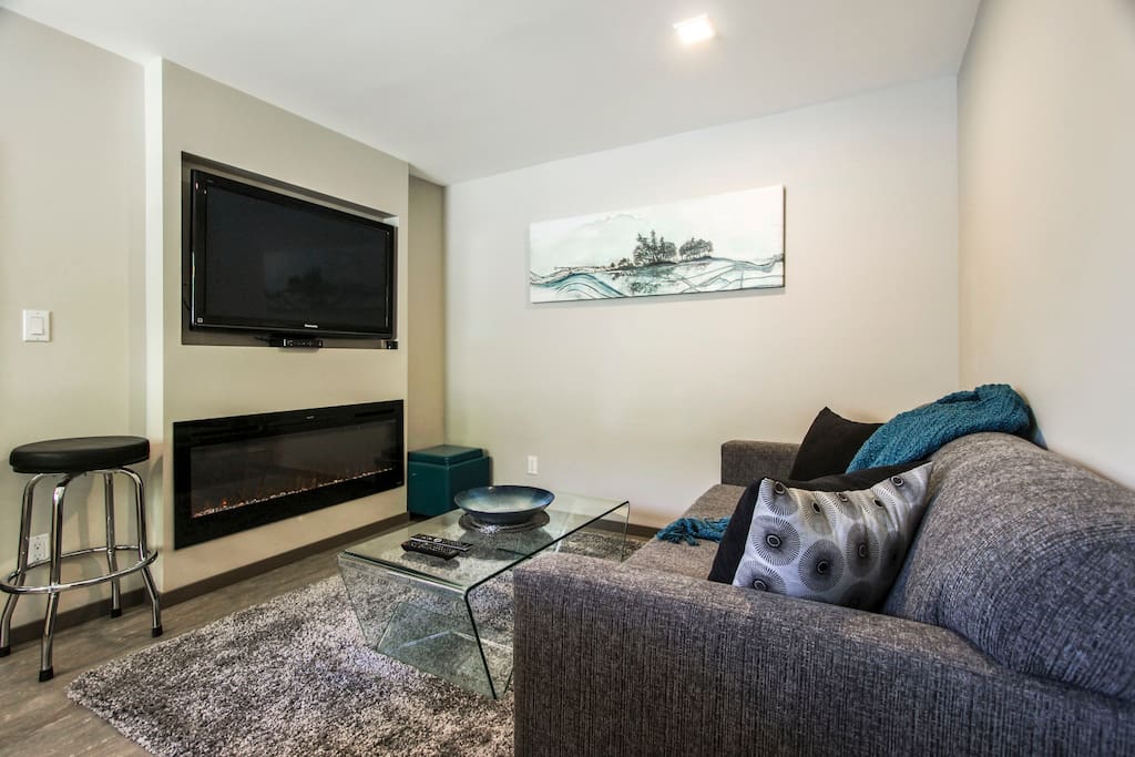 Electric Fireplace & 46" TV