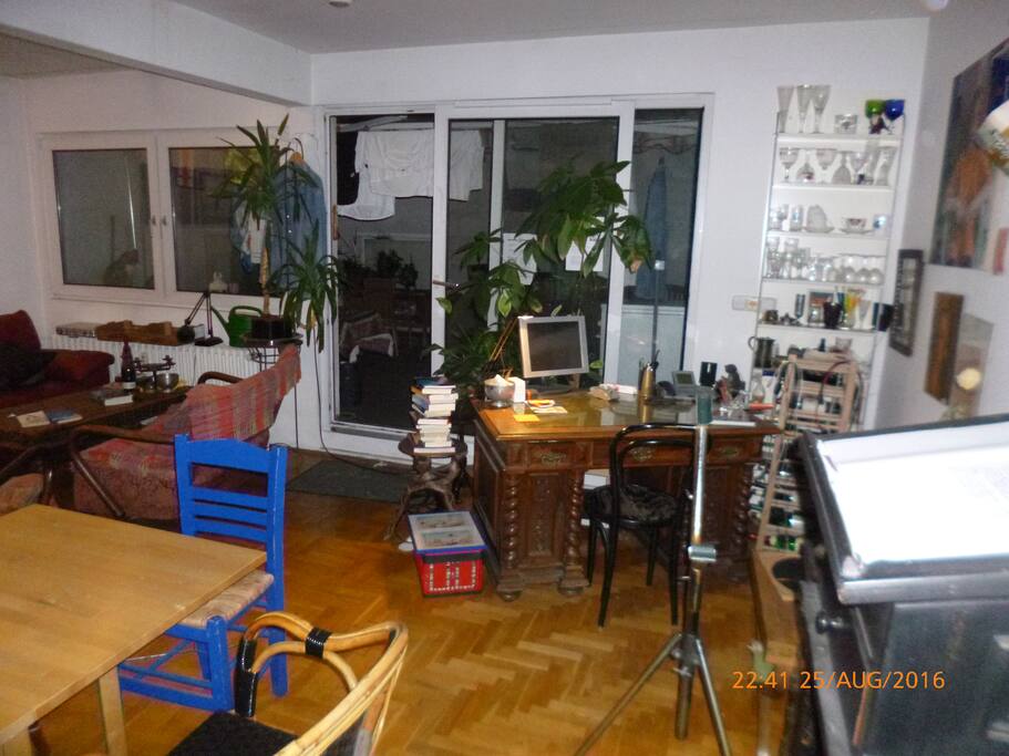 Blick zur Terrasse - Arbeitsschreibtisch
