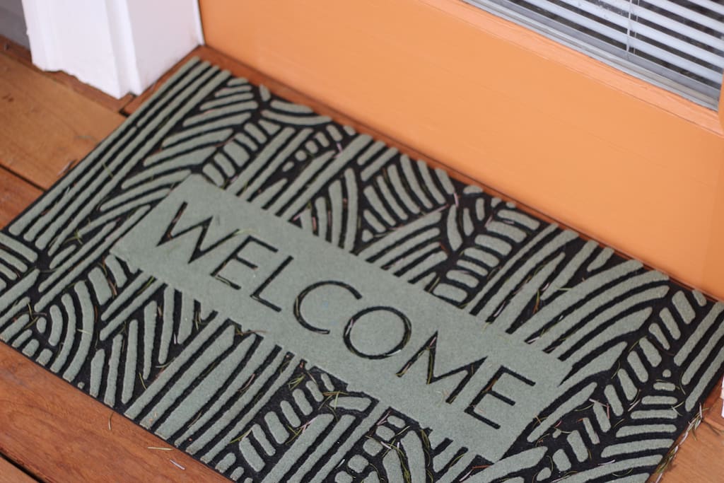 Welcome mat - in front and back door for wiping feet